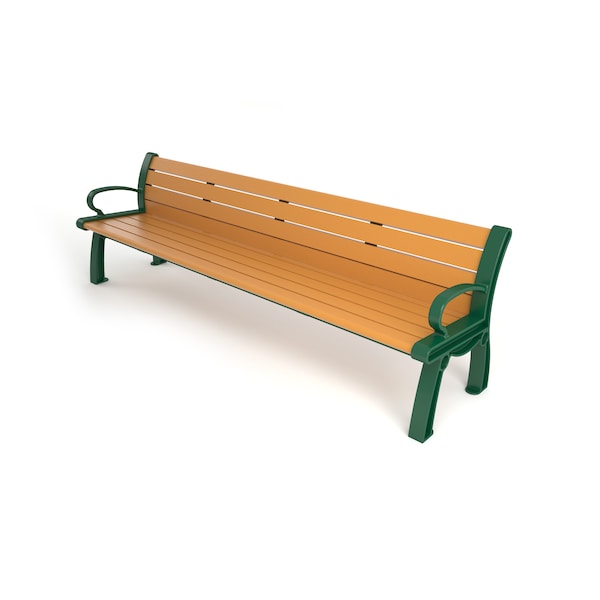Cedar 8' Heritage Bench with Green Frame